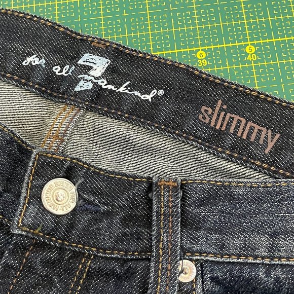 VINTAGE 7 for all mankind Slimmy distressed jeans size 32 - Picture 7 of 11